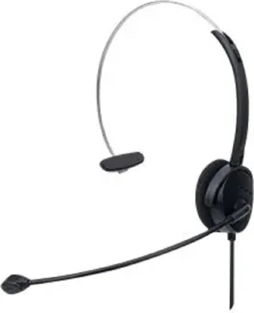 Headset Professionale Manhattan 179867: USB Mono con Microfono Regolabile