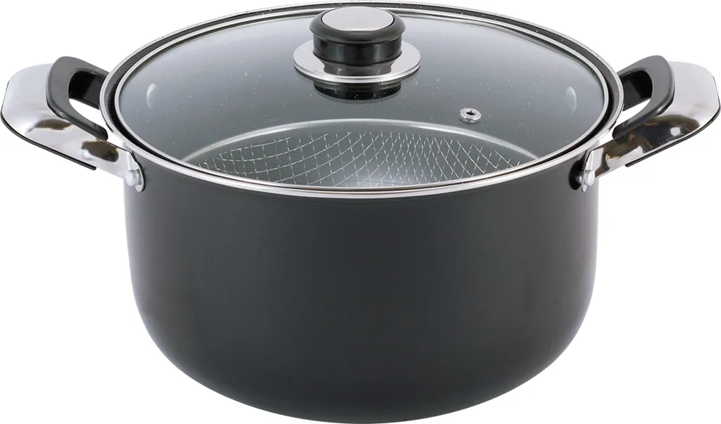 Casserole pour pâtes et frites 24 cm Kamille avec pilon à purée 4L