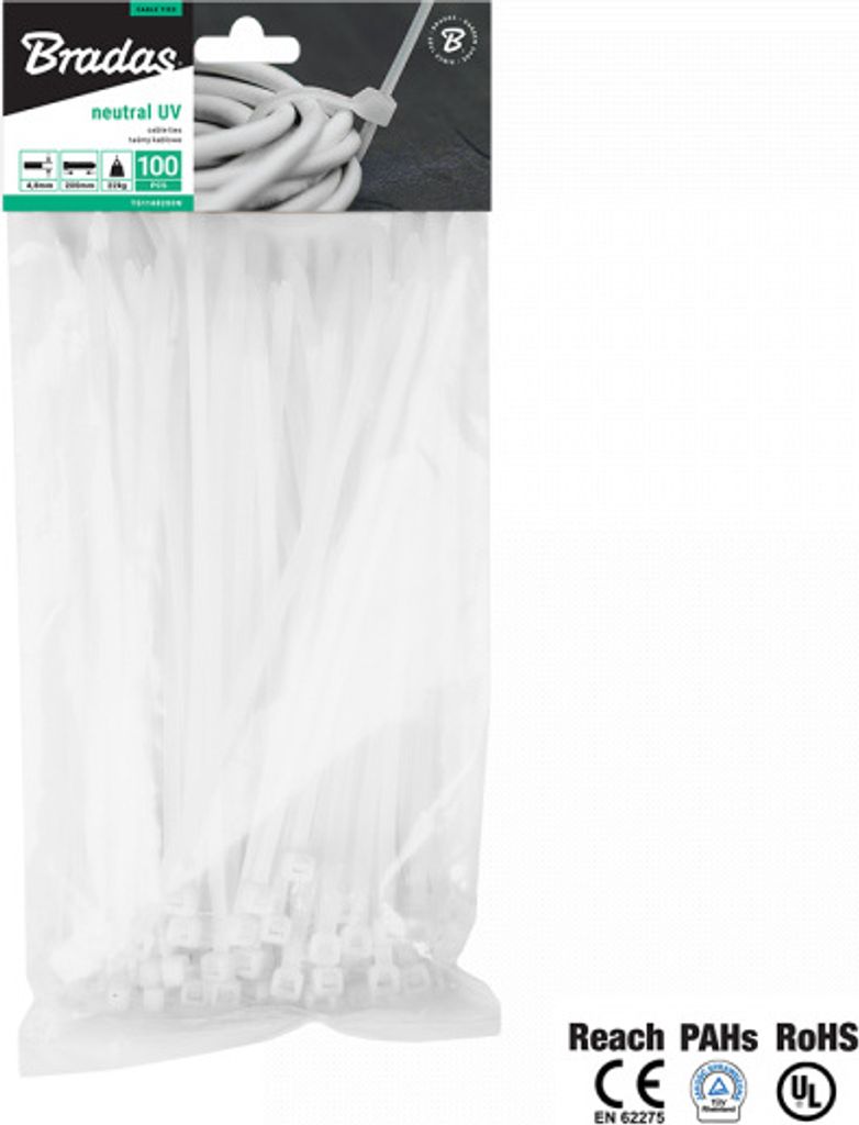 Bradas TS1136200N Clip Transparent 100 Stück(e)