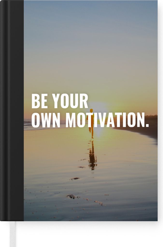 MuchoWow Notizbuch Tagebuch Haushaltsbuch Notebook A5 Zitate - Sport - 'Sei deine eigene Motivation' - Sprichwörter - Notizblock - Notizheft - N...