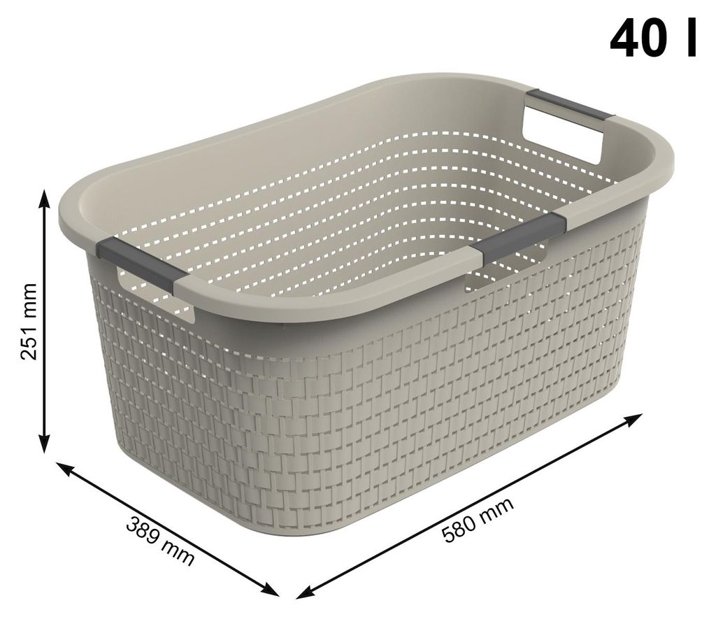 Rotho Wäschekorb 40L Country
