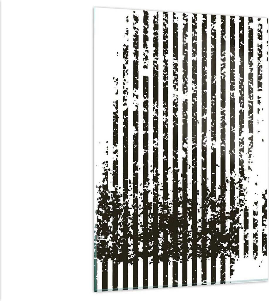 Bilder auf glas - Einteilig - Abstraktion Schwarz Gürtel - 80x120cm - Glasbilder - Wandbilder - Bilder - Wanddekoration aus Glas - Glas Bilder - W...