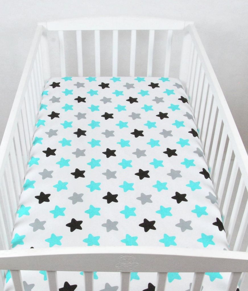 70x140 Spannbettlaken Spannbetttuch Bettlaken für Baby Kinder Bett Baumwolle 