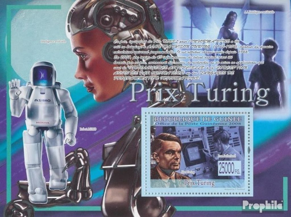 Briefmarken Guinea 2008 Mi Block 1594 (kompl. Ausgabe) postfrisch Alan Turing, Ivan Sutherland