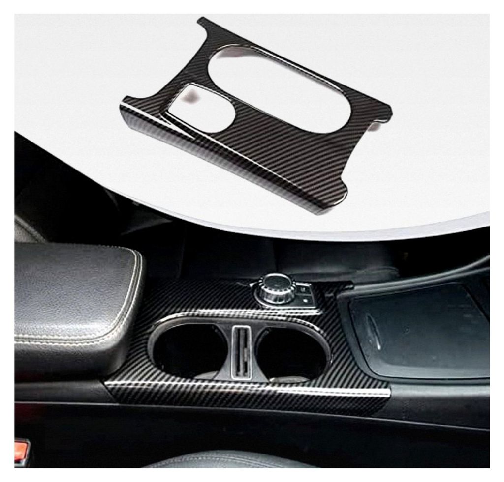 Carbon ABS Chrom Becherhalter Abdeckung für Benz A/GLA/CLA Klasse C117 Faltenband zum W176 X156 2012-2018 für Linkslenker