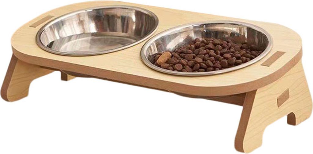 Futterspender für Haustiere, Einzel-/Doppel-Katzenfutternapf mit Anti-Knockover-Design, Wasserfütterungsbehälter für Hunde für Kleintiere