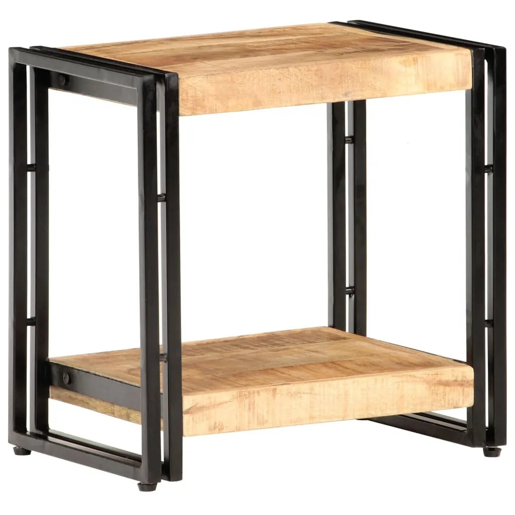 Tavolino Side Table Mango Grezzo 40x30x40 | Solidità Massima! - 5
