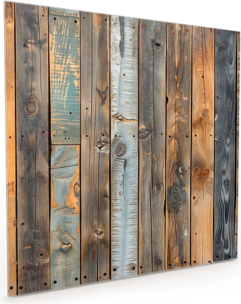 Küchenrückwand Spritzschutz Glas mit Motiv Holzwandpaneele Produktbild 