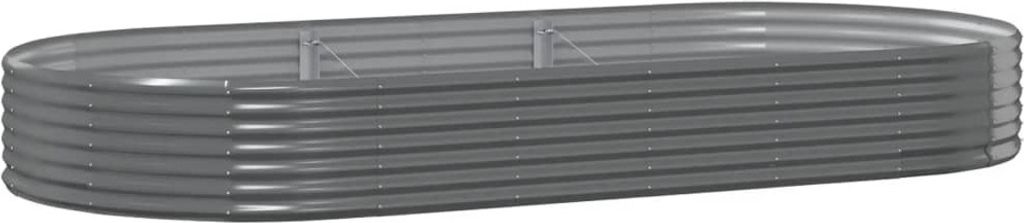 Hochbeet Verzinkter Stahl 296x140x36 cm Grau