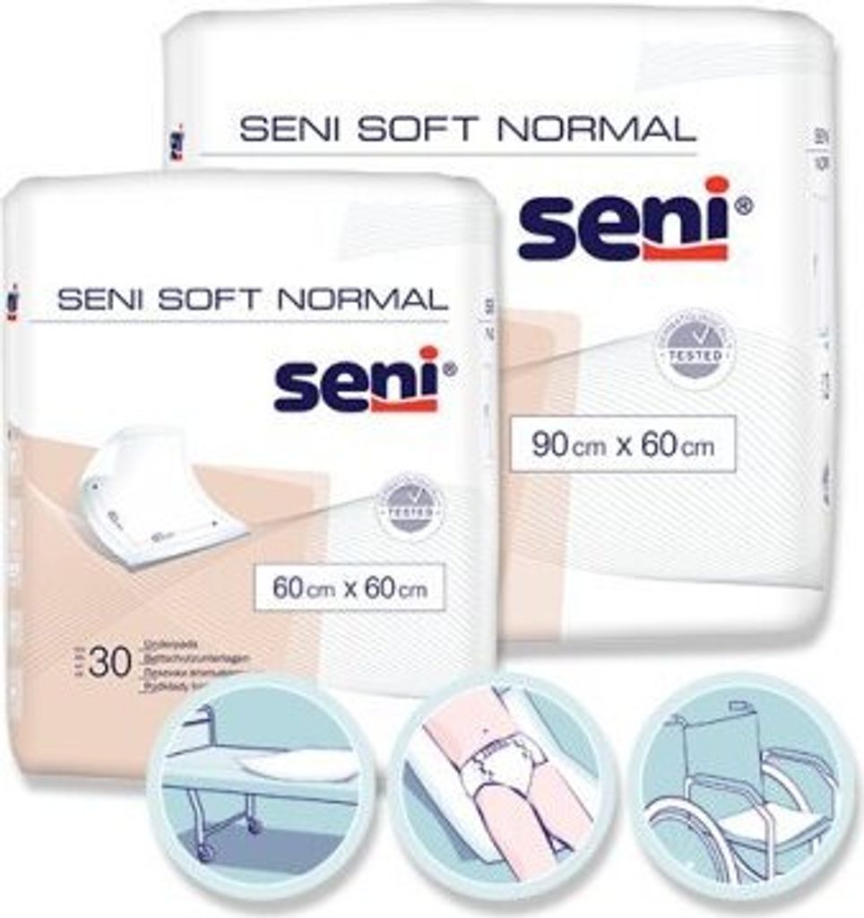 Bettschutzunterlagen Seni Soft Normal 90 x 60 cm (1 Karton: Produktbild 