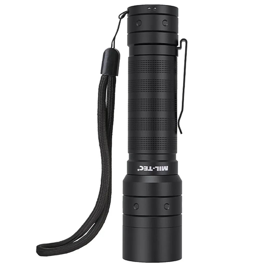 Lampe de Poche Rechargeable Mission 1000 - Éclairage LED Puissant Noir