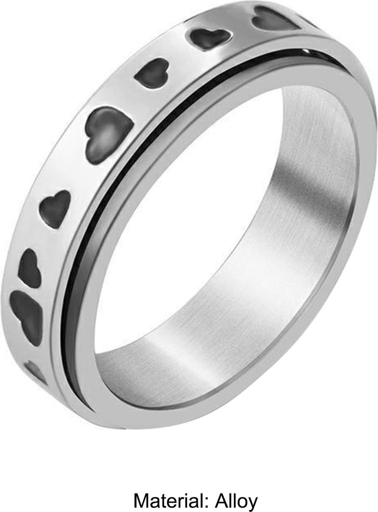 Spinner-Ringe, langlebig, Uni, Anti-Rost-Legierung, Mond- und Stern-Zappelring, stressabbauender Angstring für Party-E,US 9