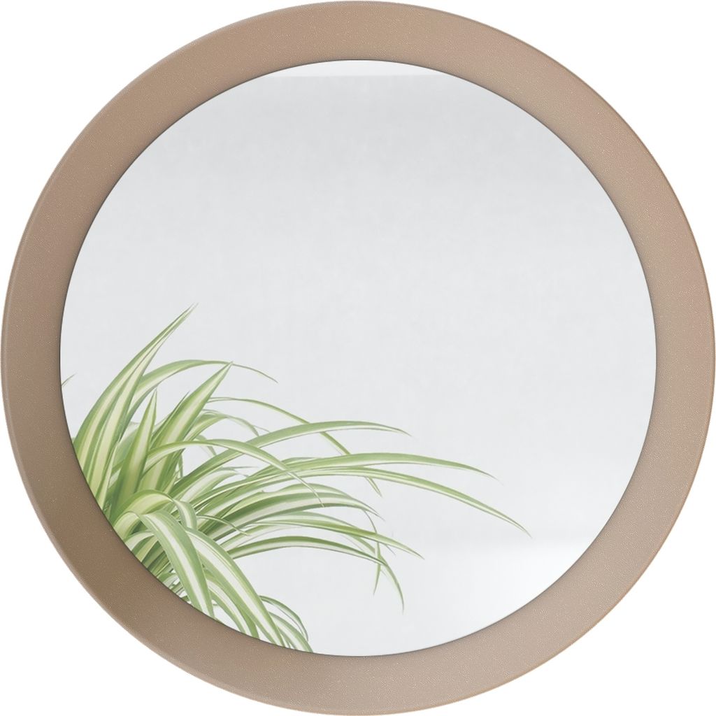 Vladon Spiegel Globe 50 cm, Germany, dekorativer runder Wandspiegel für Flur und Wohnzimmer mit MDF-Rahmen in Bronze Optik