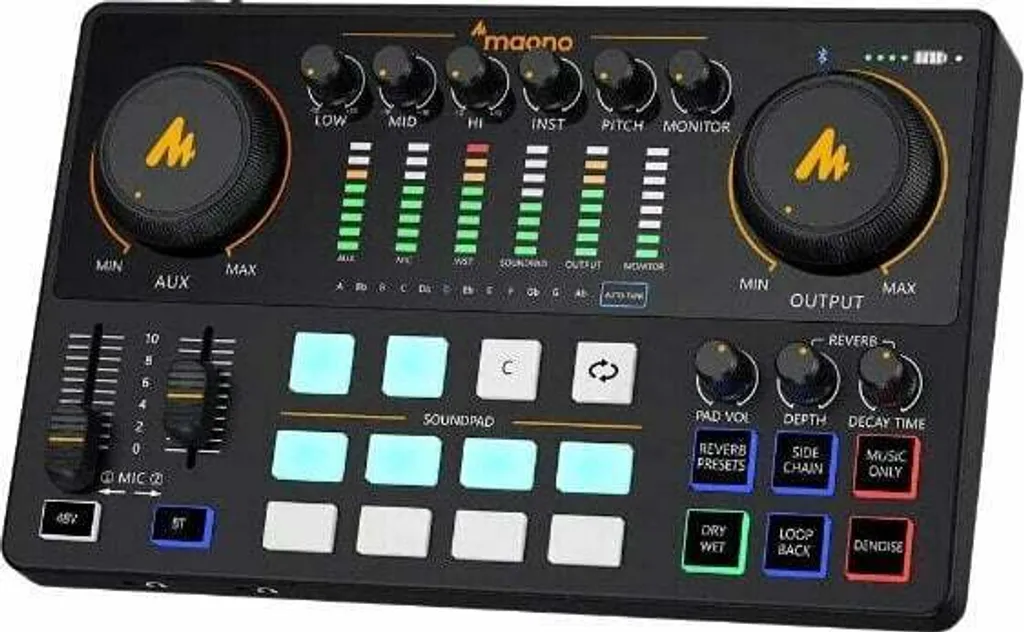 Maono AME2 Carte Son avec Effets Spéciaux et Bluetooth pour Podcast