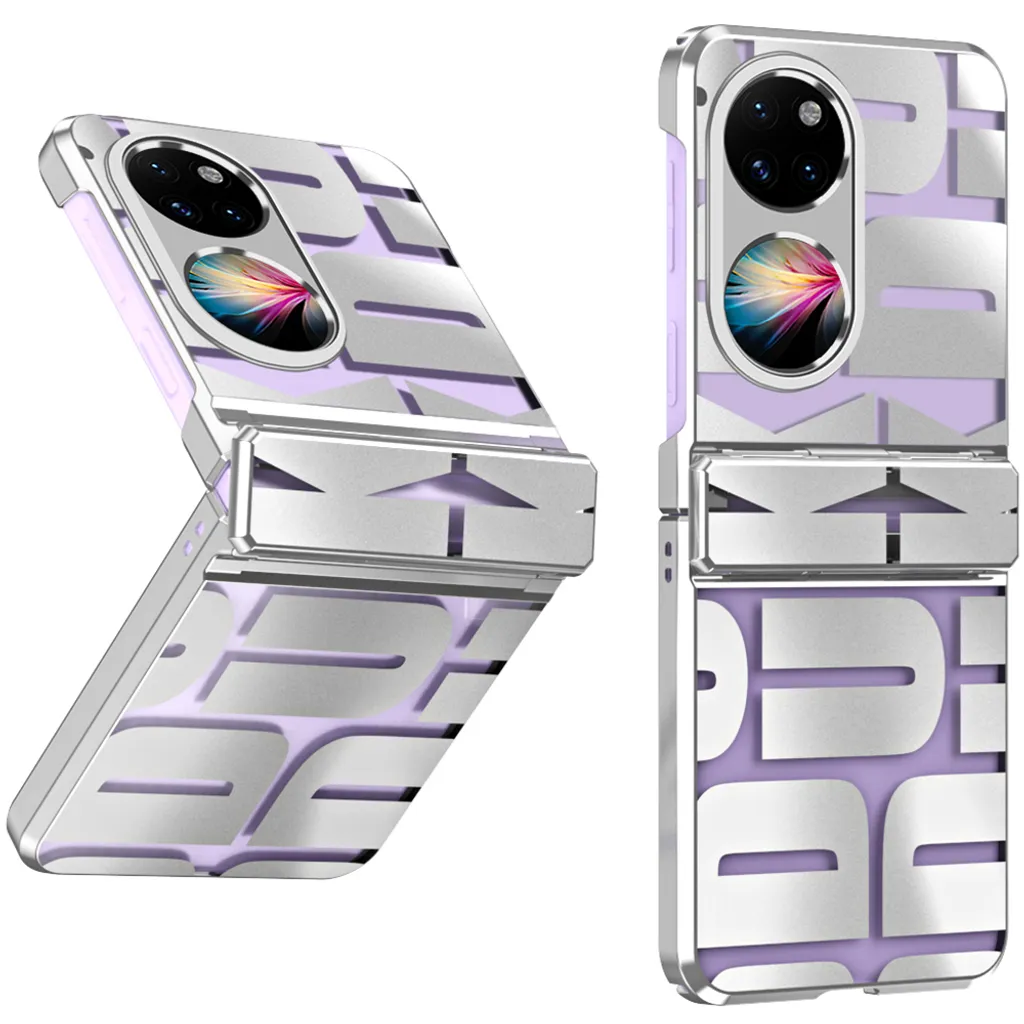 Cover Trasparente Huawei P50 Pocket Argento Anti-Urto con Cerniera