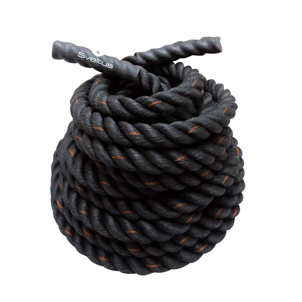 Battle Rope Sveltus 10m Ø 38mm - Corde de sport ultra-résistante et grip