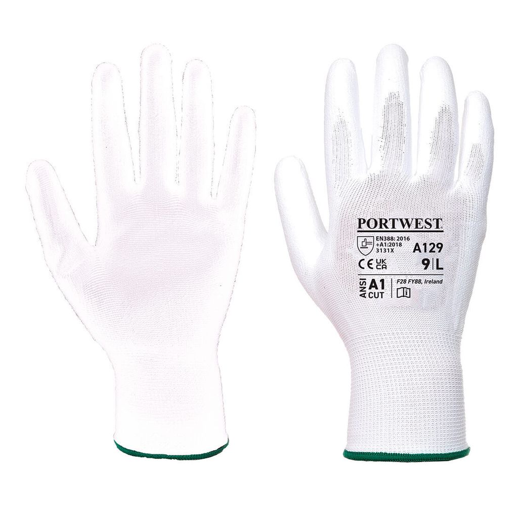 Portwest A129 PolyurethanHandschuh - Karton (480) White Gr. XXL