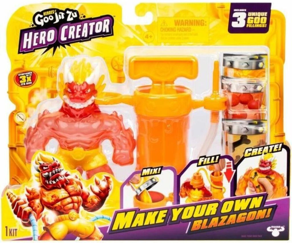 HERoeS OF GOO JIT ZU – Hero Creator Blazagon Figur 11 cm – Custom Texture Creation Kit