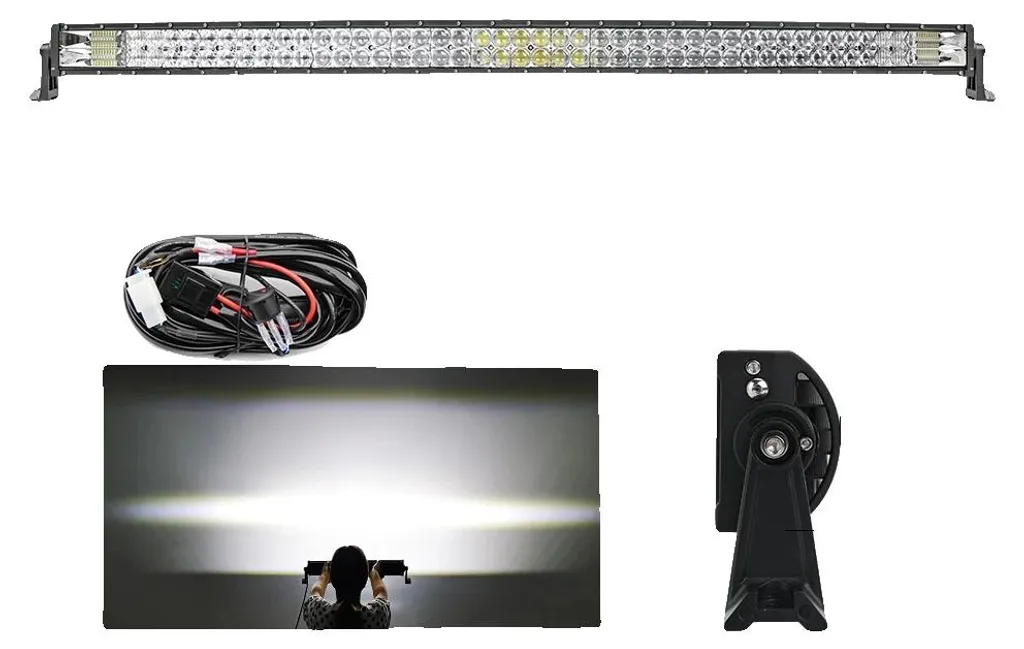 Barre LED 52 incurvée double rangée idéale pour le travail et le bivouac