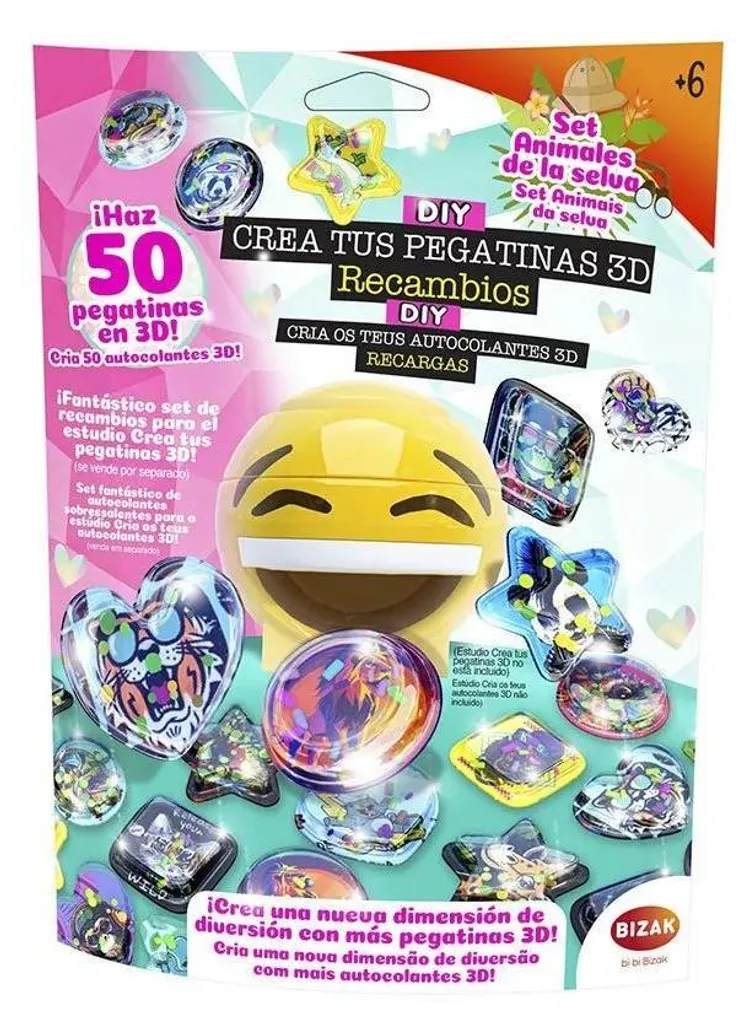 Crea 3D Sticker Change Multicolore - Adesivi Puffy per Bambini e DIY - 2