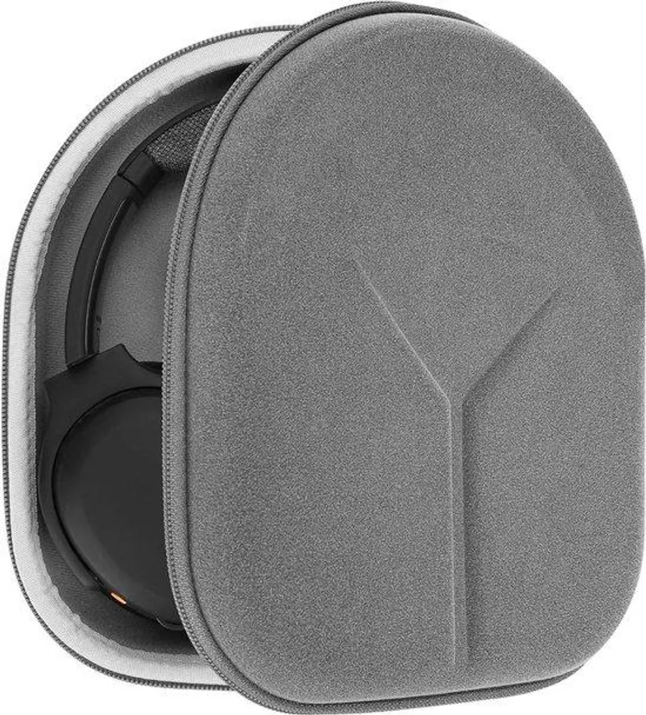 Coque rigide pour casque audio : boîtier insonorisant et antichoc gris