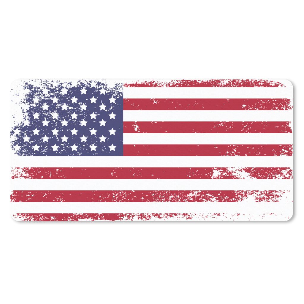 MuchoWow Schreibtischunterlage Flagge - Vintage - Amerika 80x40 cm - XXL Mauspad - Gaming Mauspad