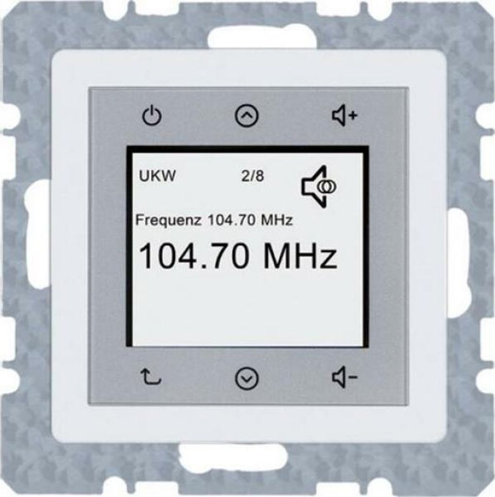 HAGER Berker Q.1/Q.3/Q.7 Q.x Radio Touch podtynkowe DAB+ Bluetooth weiß samt 30846089