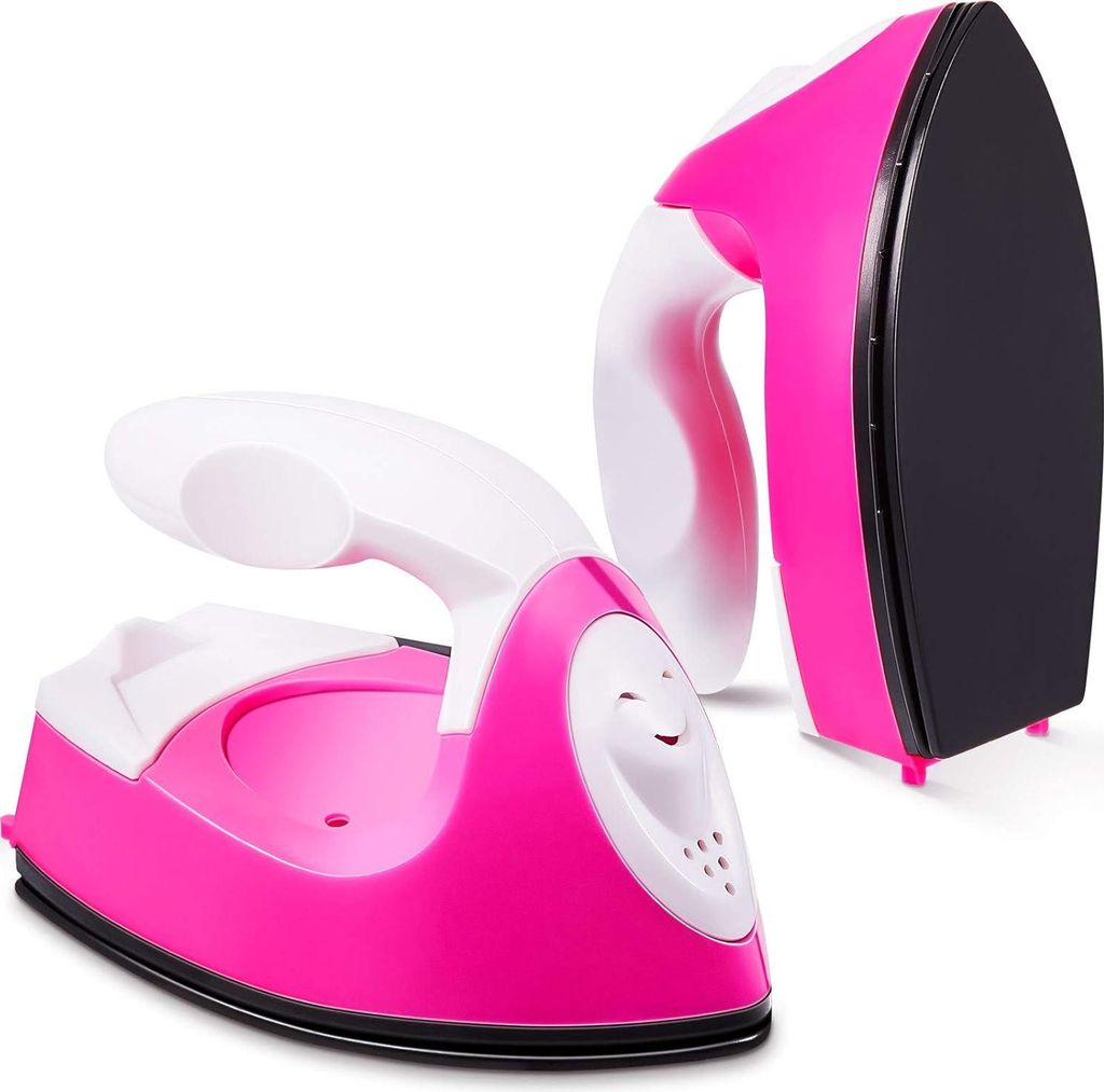 Mini-Bastelbügeleisen, Mini-Hitzepresse, Mini-Bügeleisen, tragbar, handliche Hitzepresse, kleines Bügeleisen mit Ladestation, Zubehör für Büg...