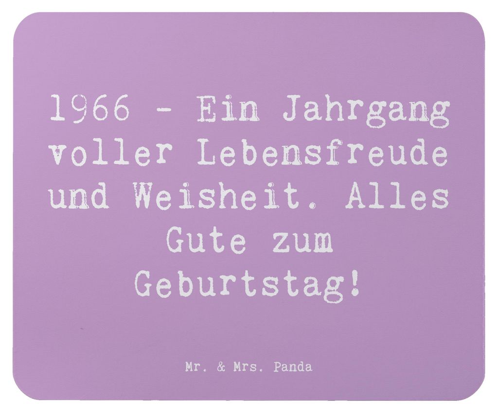 Mr. & Mrs. Panda Mauspad Spruch 1966 Geburtstag - Lavendeltraum - Geschenk, pc mousepad, personalisierte Geschenke, Geboren am, Mouse Pad, Geburtsj...