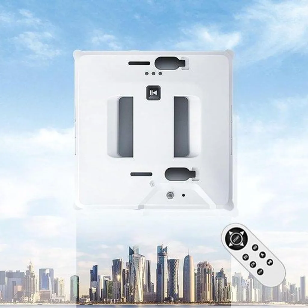 Robot lave-vitres carré ultra-fin 6,5 cm - Double face 3000 Pa