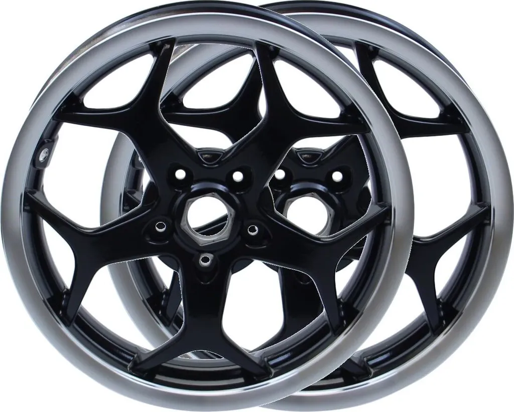 Jantes 3.00x13 pouces noir et argent pour Piaggio MP3 300 500 LT Business