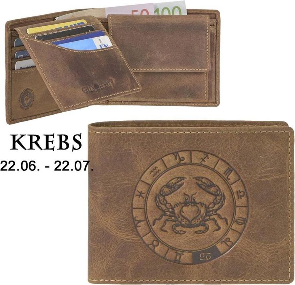 Greenburry Geldbörse Herren Leder braun antik Vintage mit Produktbild 