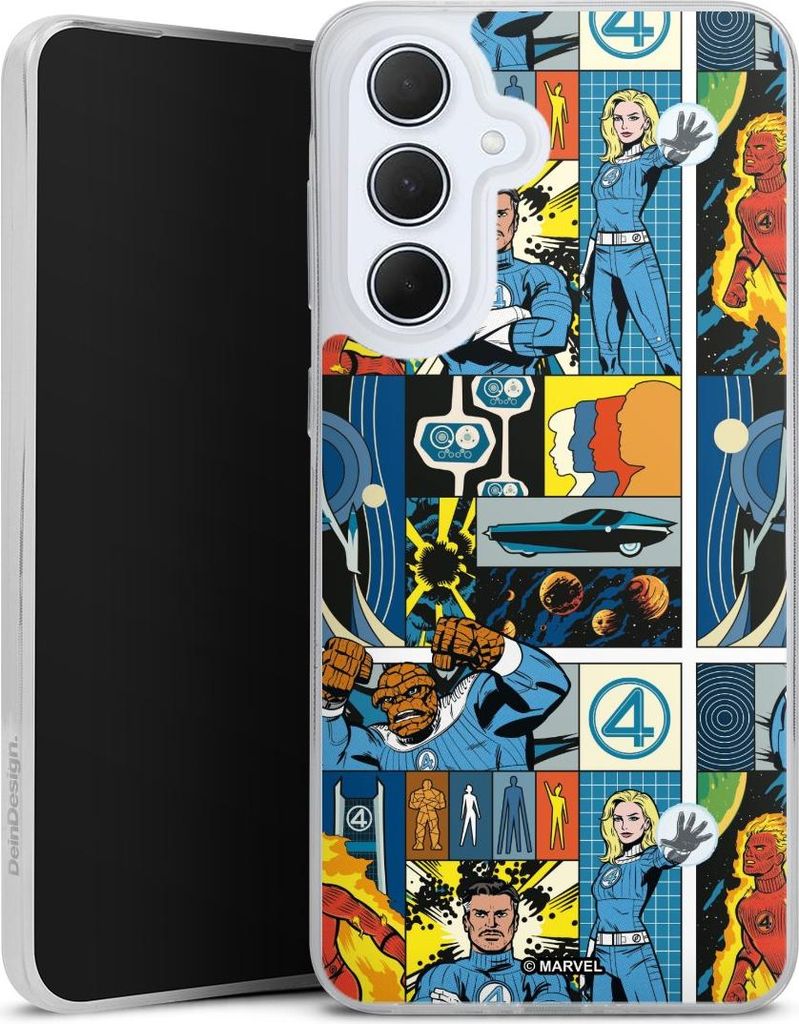 DeinDesign Slim Hülle für Samsung Galaxy A36 5G Silikon Case Ultra Dünn Handyhülle Offizielles Lizenzprodukt Marvel The Fantastic Four