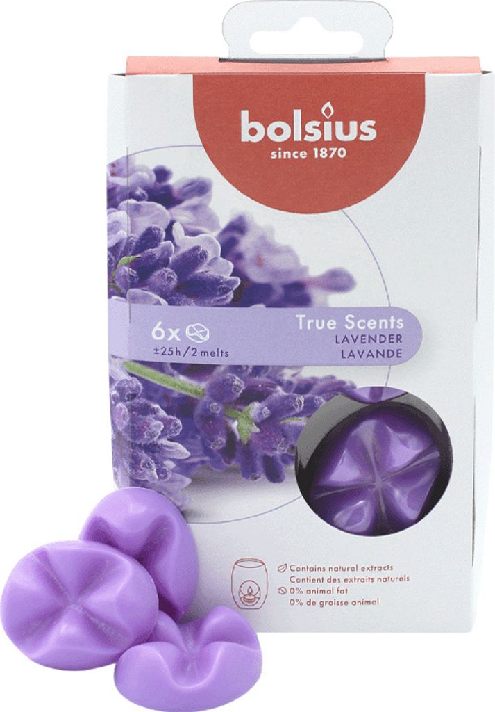 Bolsius Schmelzduftwachs Lavendel 6 Stk Produktbild 