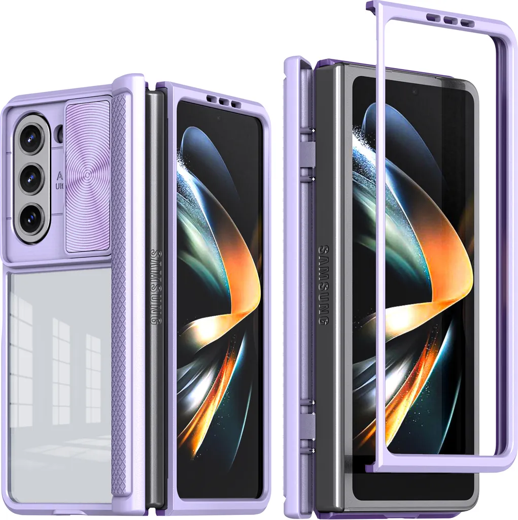 Custodia Samsung Z Fold 5 Viola: Stop ai Graffi sulla Fotocamera!