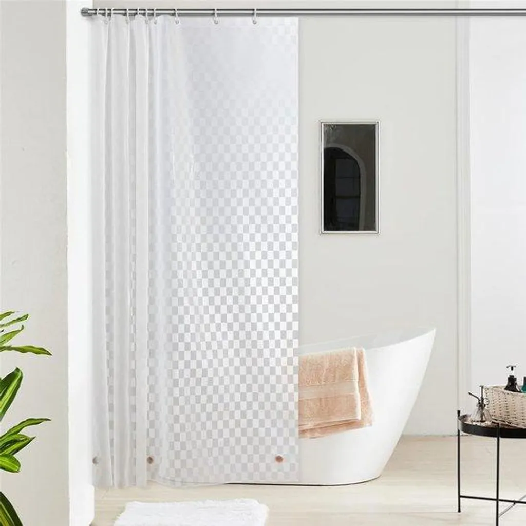 Rideau de douche anti-moisissure en EVA transparent épais de 150x180 cm