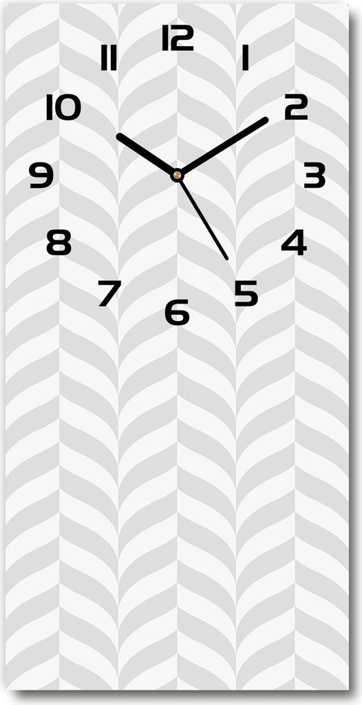 Wanduhr aus Glas – 30x60 cm - Glasbild - Glasuhr - Gehärtetes Glas -Geometrischer Hintergrund