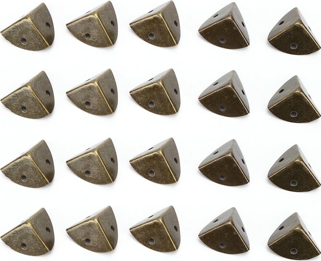 20 Stück Antik-Box-Schutz, Eckenschutz, Kantenschutz, Bronze-Abdeckung, 26 x 26 mm, 20 Stück