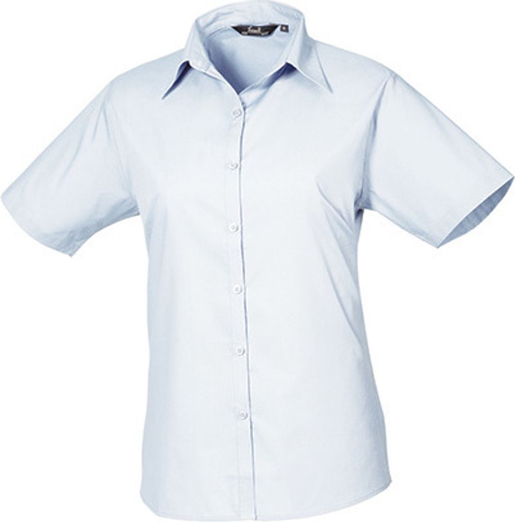 Premier Workwear Damen Popeline Bluse kurzarm PR302 light Produktbild 