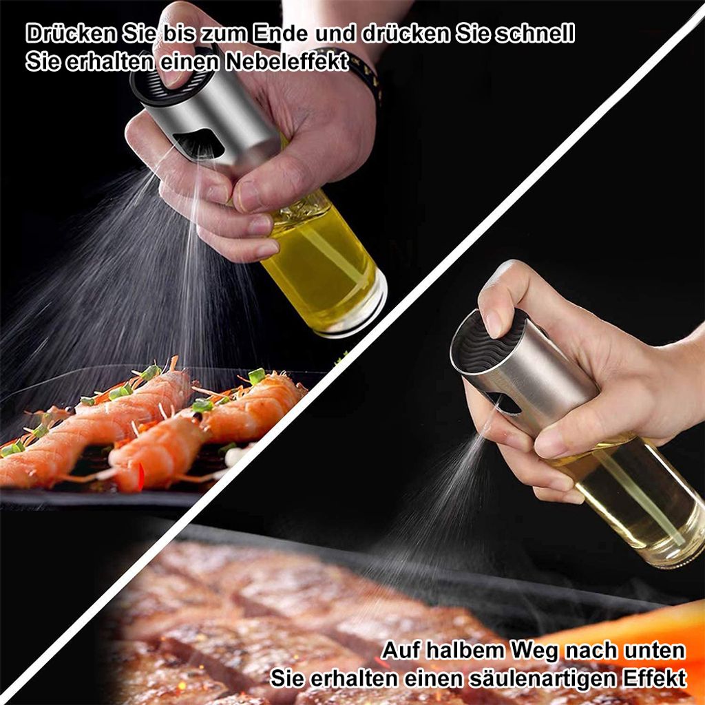 ZENG 2 Stück Öl Sprayer Zerstäuber, 3 in 1Ölsprüher mit Produktbild 11