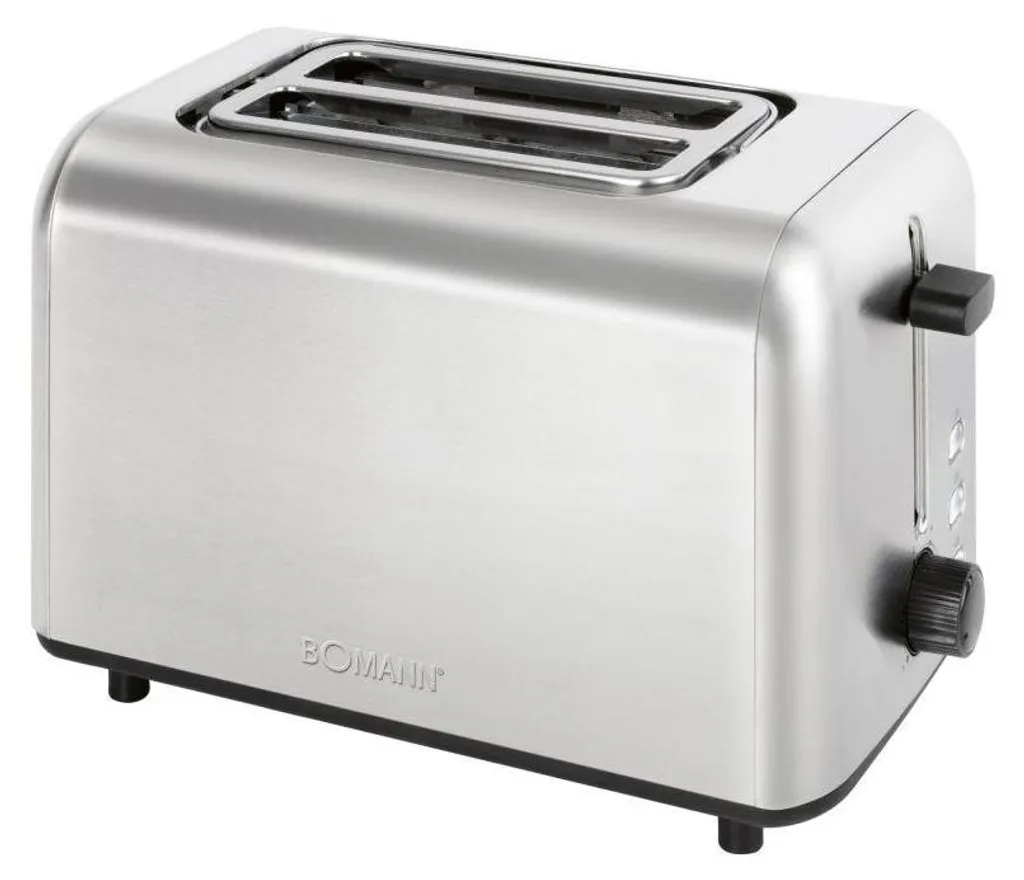 Grille-pain inox automatique 2 larges fentes pour toasts et baguettes
