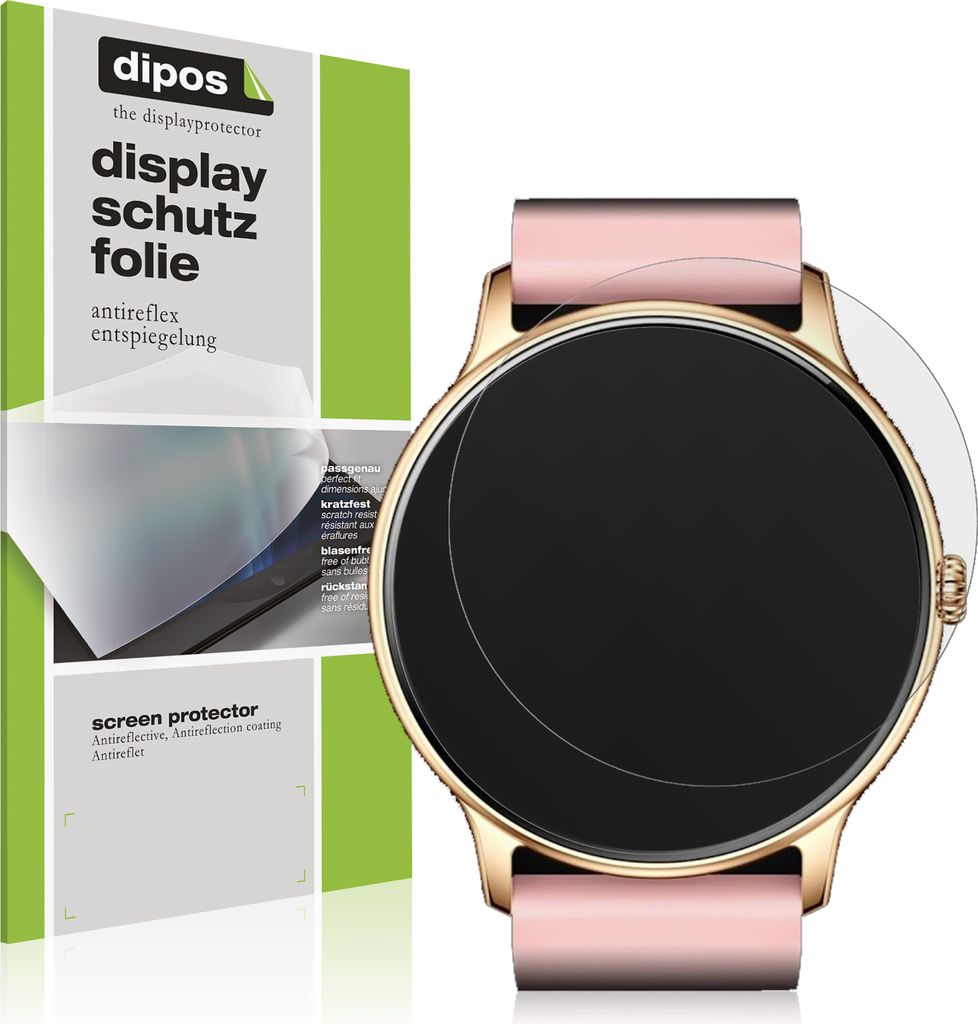5x Schutzfolie für Fireboltt Phoenix matt Displayschutzfolie Folie Display Schutz dipos