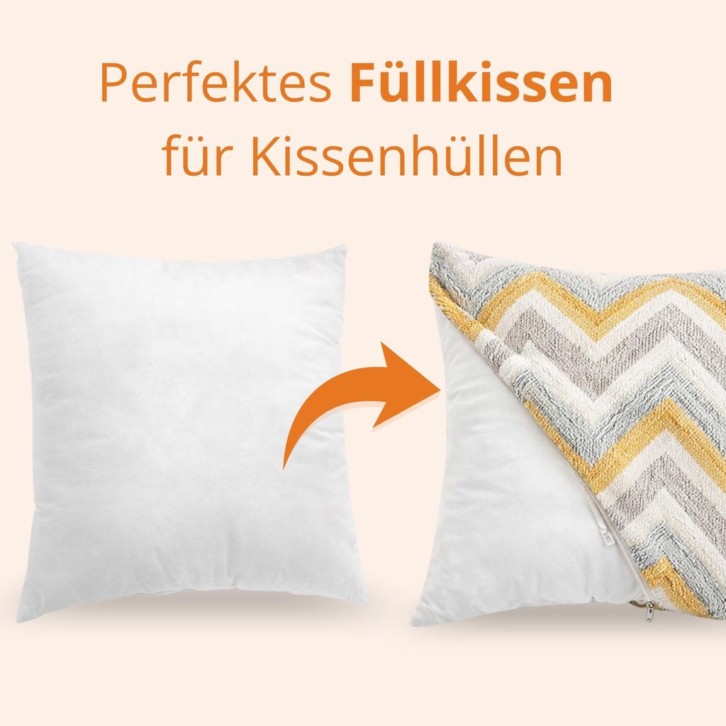 Kissen 65 x 65 cm, Kissenfüllung, 100% Mikrofaser