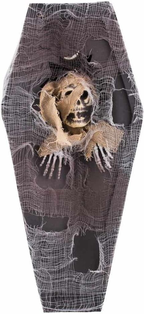 Deko Sarg mit Skelett 40 cm | Halloween Dekoration Produktbild 