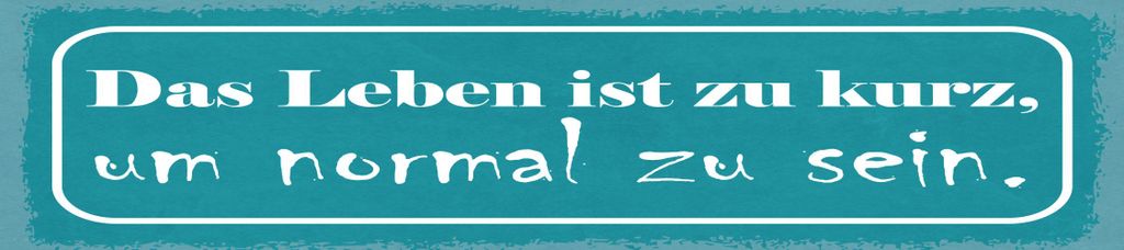 vianmo Holzschild 10x46 cm Das leben ist zu kurz um normal zu sein