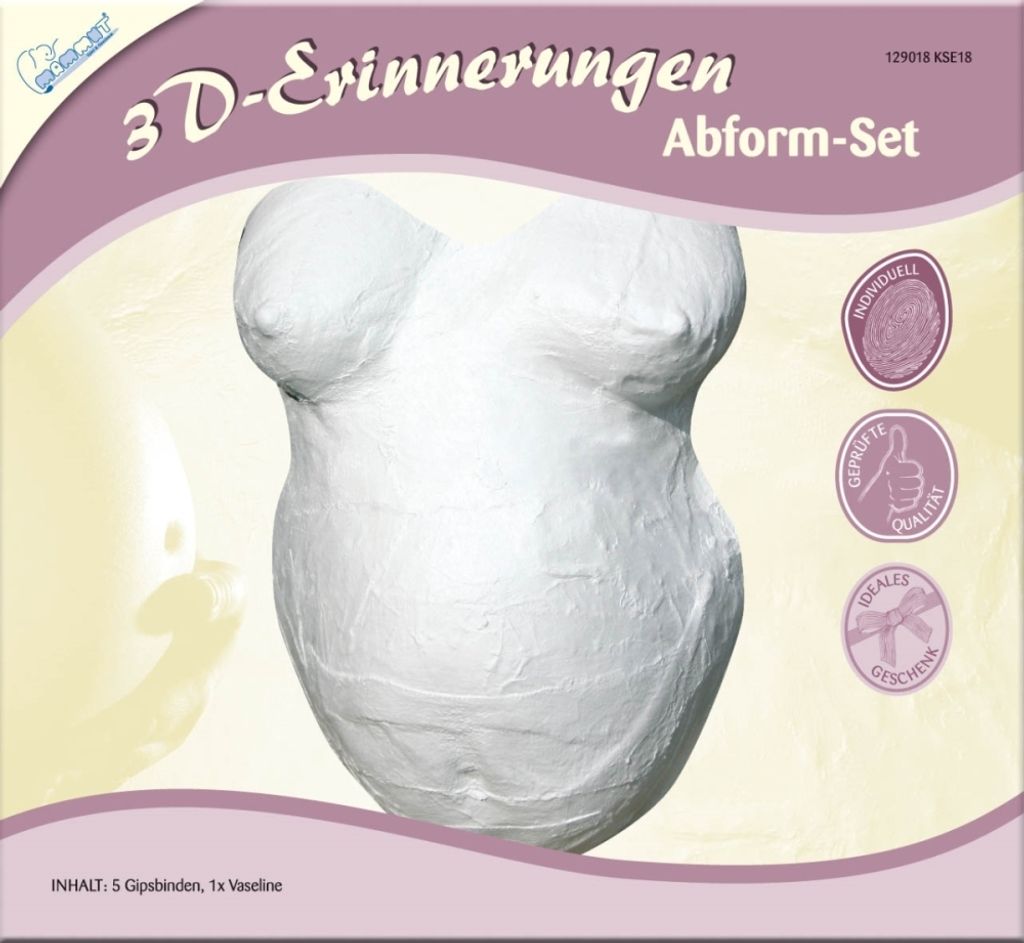 3D Gips Abdruckset Babybauch