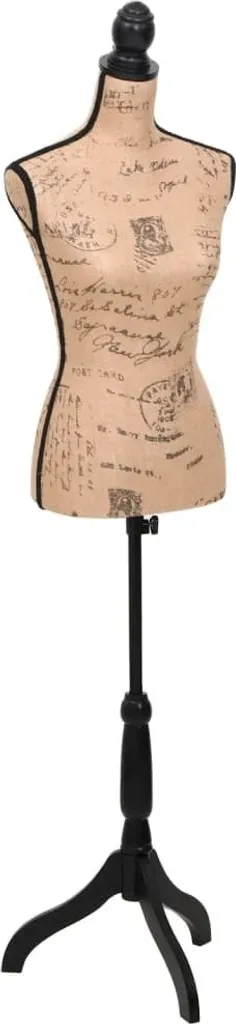 Mannequin couture femme pour création - Buste de vitrine en jute beige