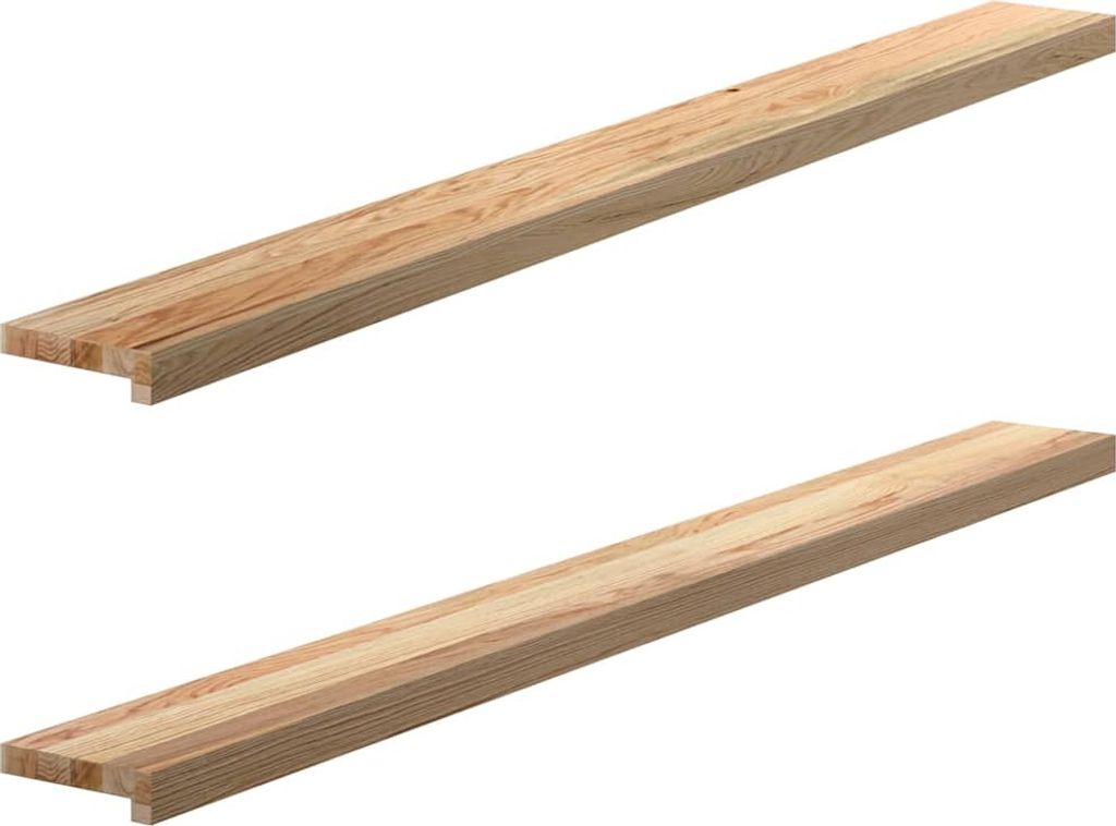 "2026 Promotion" Fensterbänke 2 Stk. - Hohe Qualität - Unbehandelt 160x15x2 cm Massivholz Eiche - Außenfensterbänke CC23432