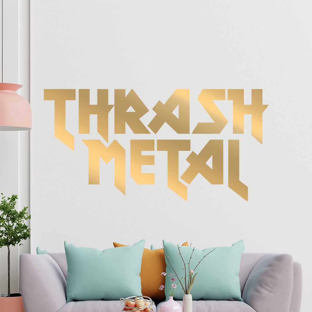 KIWISTAR Trash Metal Font - Hardcore Punk New Wave Wandtattoo in 6 Größen - Wandaufkleber Wall Sticker - Dekoration, Küche, Wohnzimmer, Schlafzi...