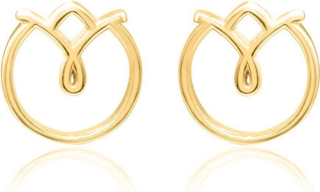 Florale Ohrstecker für Damen von lanii aus 925er Silber, gold